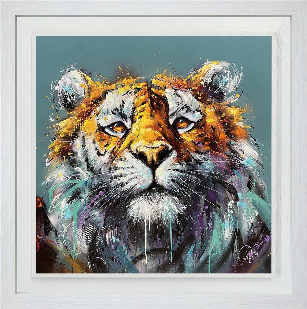 Joe Galindo Sasha The Lion Hand Embellished Board Framed - The Acorn Gallery, Pocklington