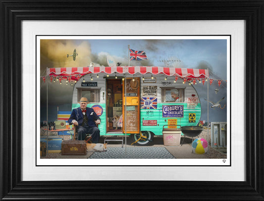 JJ Adams I'd Rather Be Camping in a Black Frame - The Acorn Gallery, Pocklington