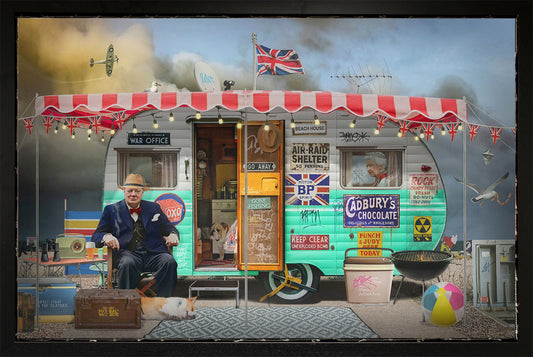 JJ Adams I'd Rather Be Camping Original Framed - The Acorn Gallery Pocklington