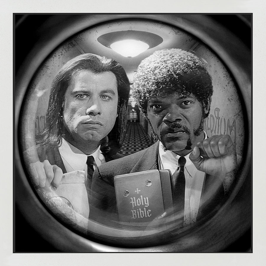 JJ Adams The Path Of The Righteous Man Black And White Original Framed - The Acorn Gallery, Pocklington