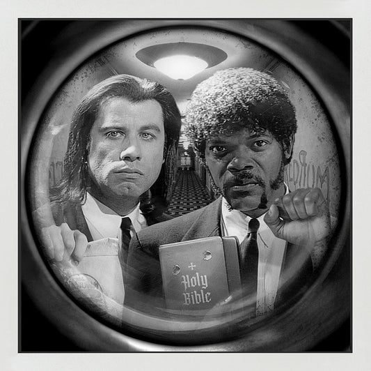 JJ Adams The Path Of The Righteous Man Black And White Original Framed - The Acorn Gallery, Pocklington