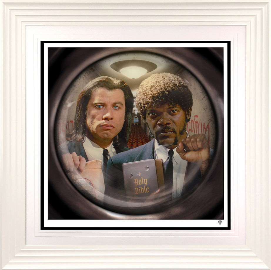 JJ Adams The Path Of The Righteous Man Colour in a White Frame - The Acorn Gallery, Pocklington