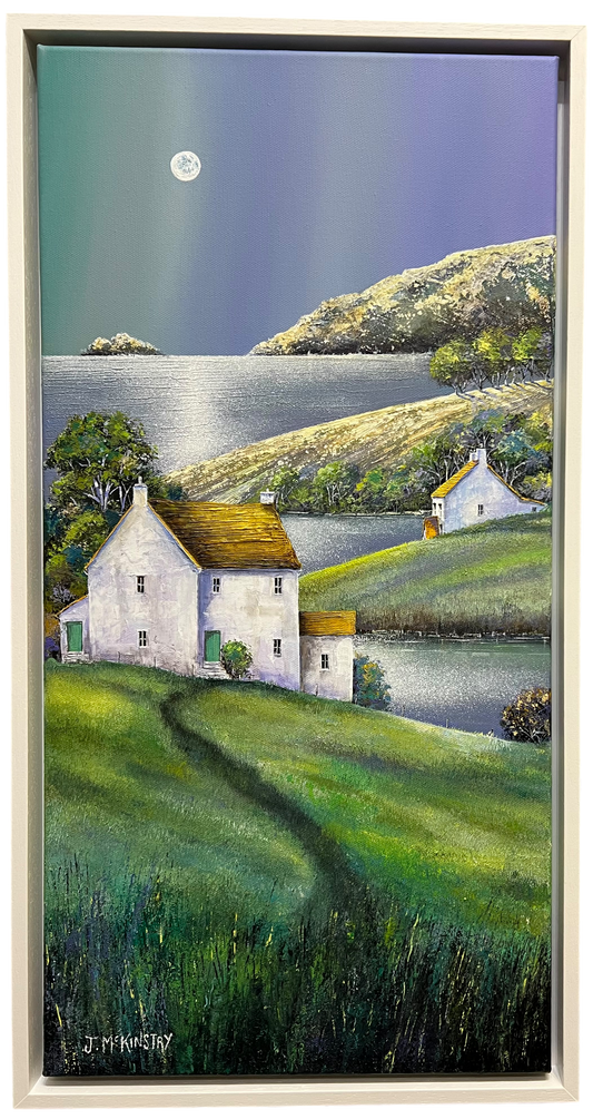 Beautiful-lush-Green-lakeside-view-original-pain