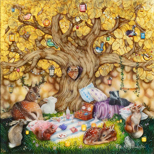 Kerry Darlington Our Golden Canopy Unique Limited Edition Print - The Acorn Gallery, Pocklington