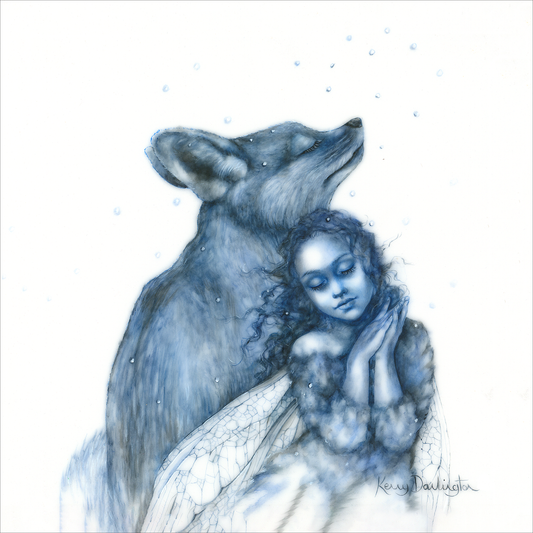 Kerry Darlington The Snow Faerie Unique Limited Edition Print available from The Acorn Gallery, Pocklington