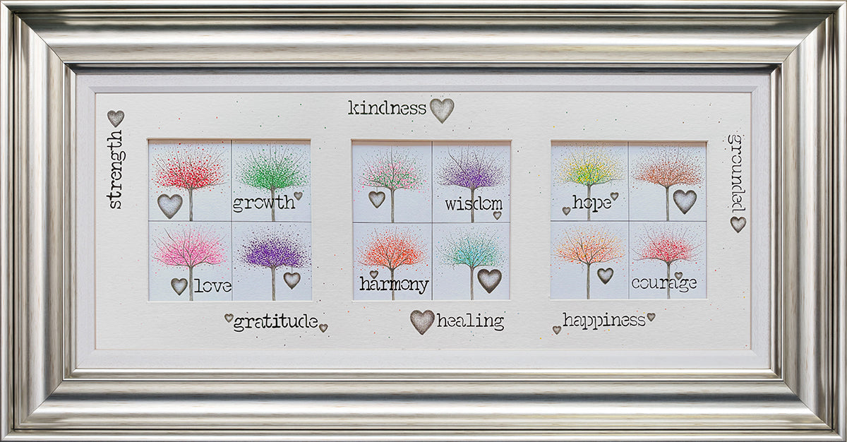 Kealey Farmer Tree Of Life Triptych Original Sketch - The Acorn Gallery, Pocklington