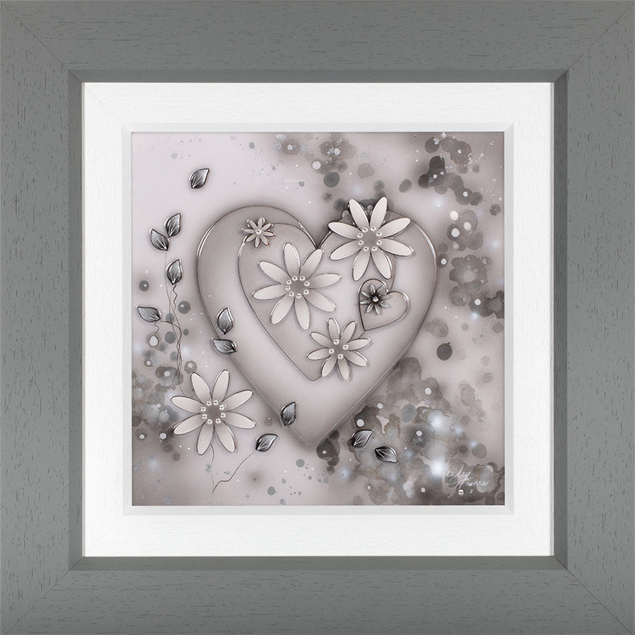 Kealey Farmer Love Blossoms Grey Boutique Original - The Acorn Gallery, Pocklington
