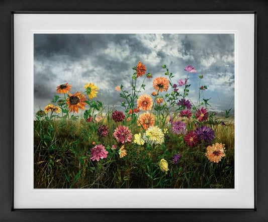 Kimberley Harris Autumn Hand Embellished Canvas Framed - The Acorn Gallery, Pocklington