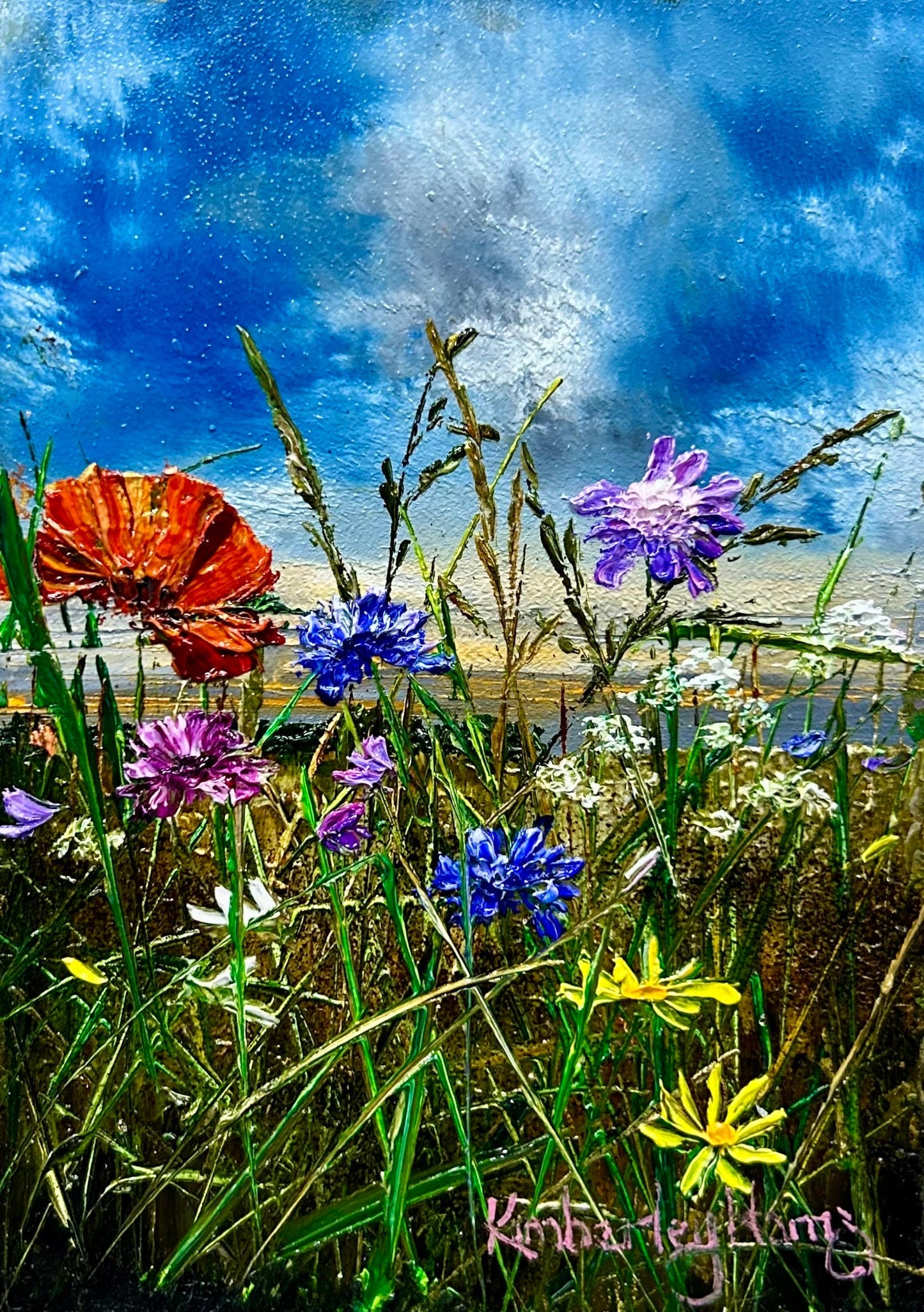 Kimberley Harris Echoes Across The Patures III Original - The Acorn Gallery, Pocklington