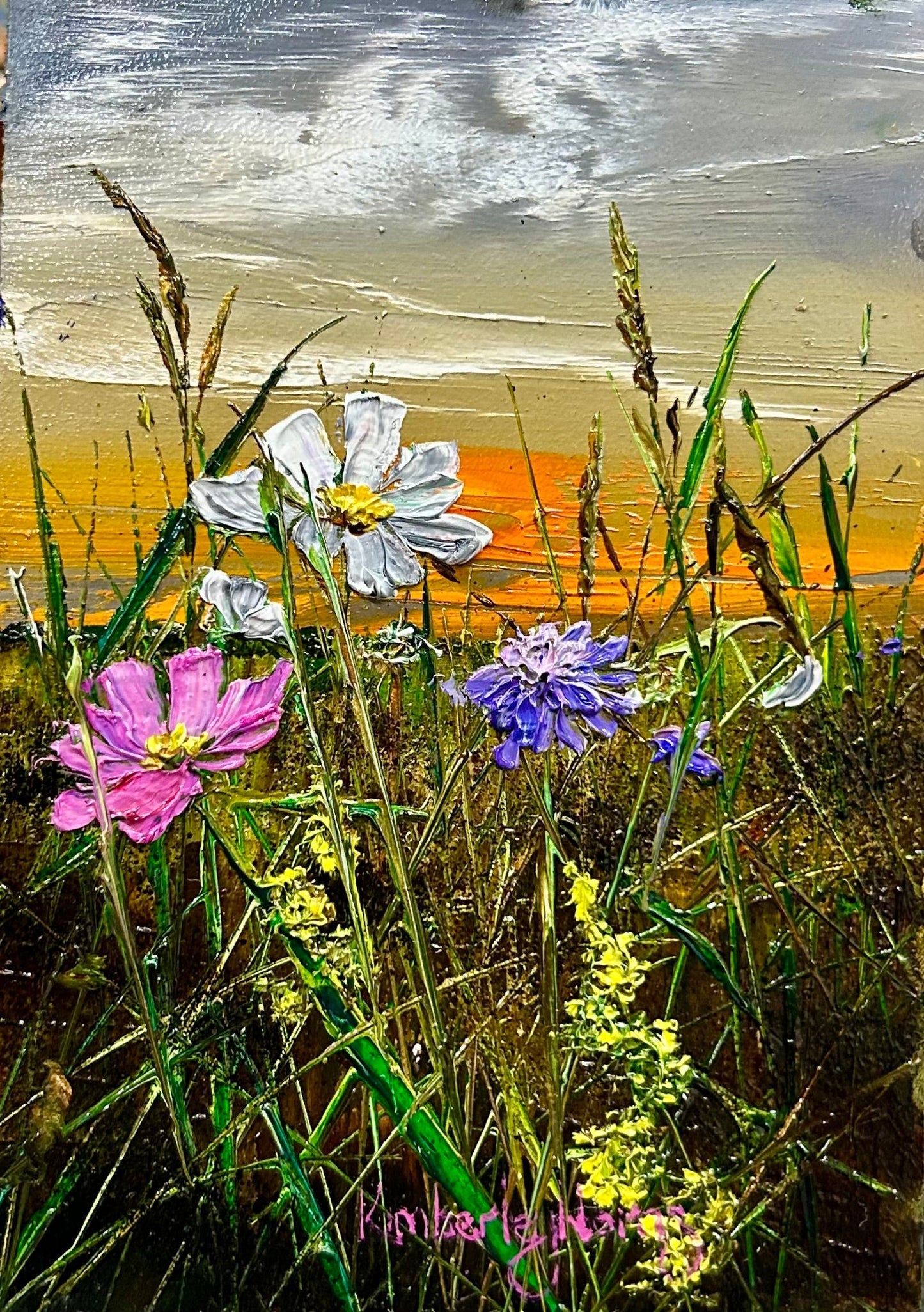 Kimberley Harris Golden Fields At Dusk III Original - The Acorn Gallery, Pocklington