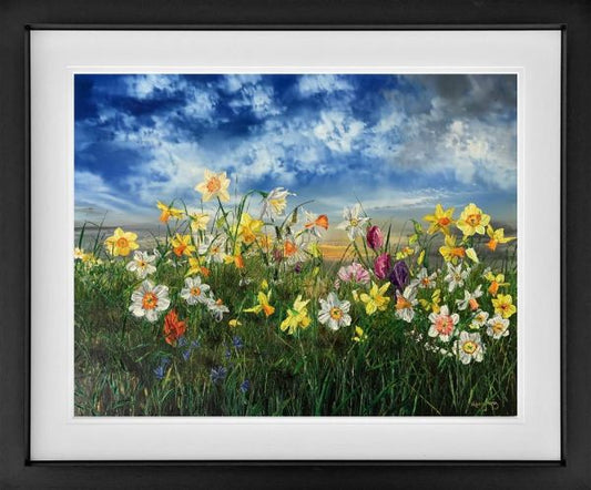 Kimberley Harris Spring Hand Embellished Canvas Framed - The Acorn Gallery, Pocklington