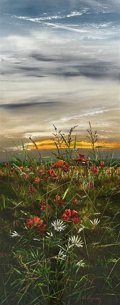 Kimberley Harris Sunlit Serenity Hand Embellished Canvas - The Acorn Gallery, Pocklington