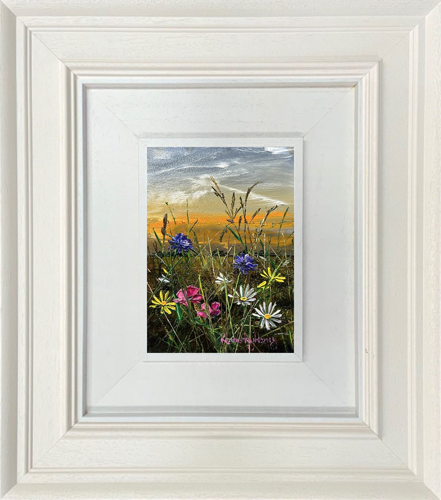 Kimberley Harris Golden Fields At Dusk I Original Framed - The Acorn Gallery, Pocklington