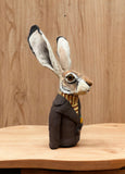 Hare Bust (Brown Jacket) ORIGINAL Sculpture by Louise Brown *SOLD*