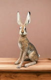 Medium Sitting Hare ORIGINAL Sculpture by Louise Brown *SOLD*