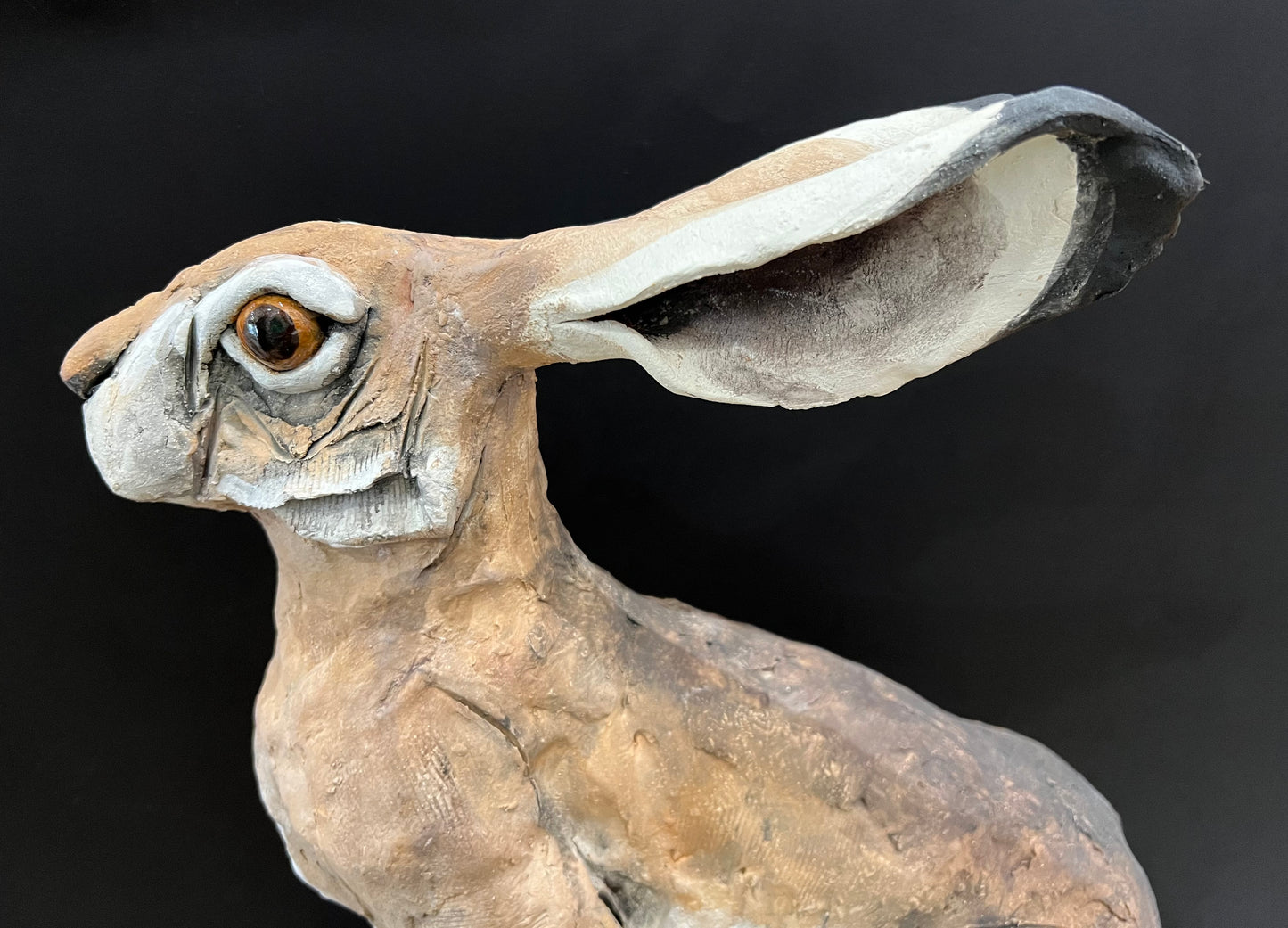 Louise Brown Standing Hare Original Sculpture - The Acorn Gallery, Pocklington