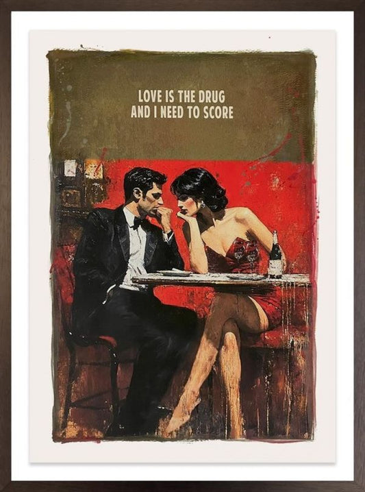 Linda Charles Love Is The Drug Remastered Framed- The Acorn Gallery, Pocklington