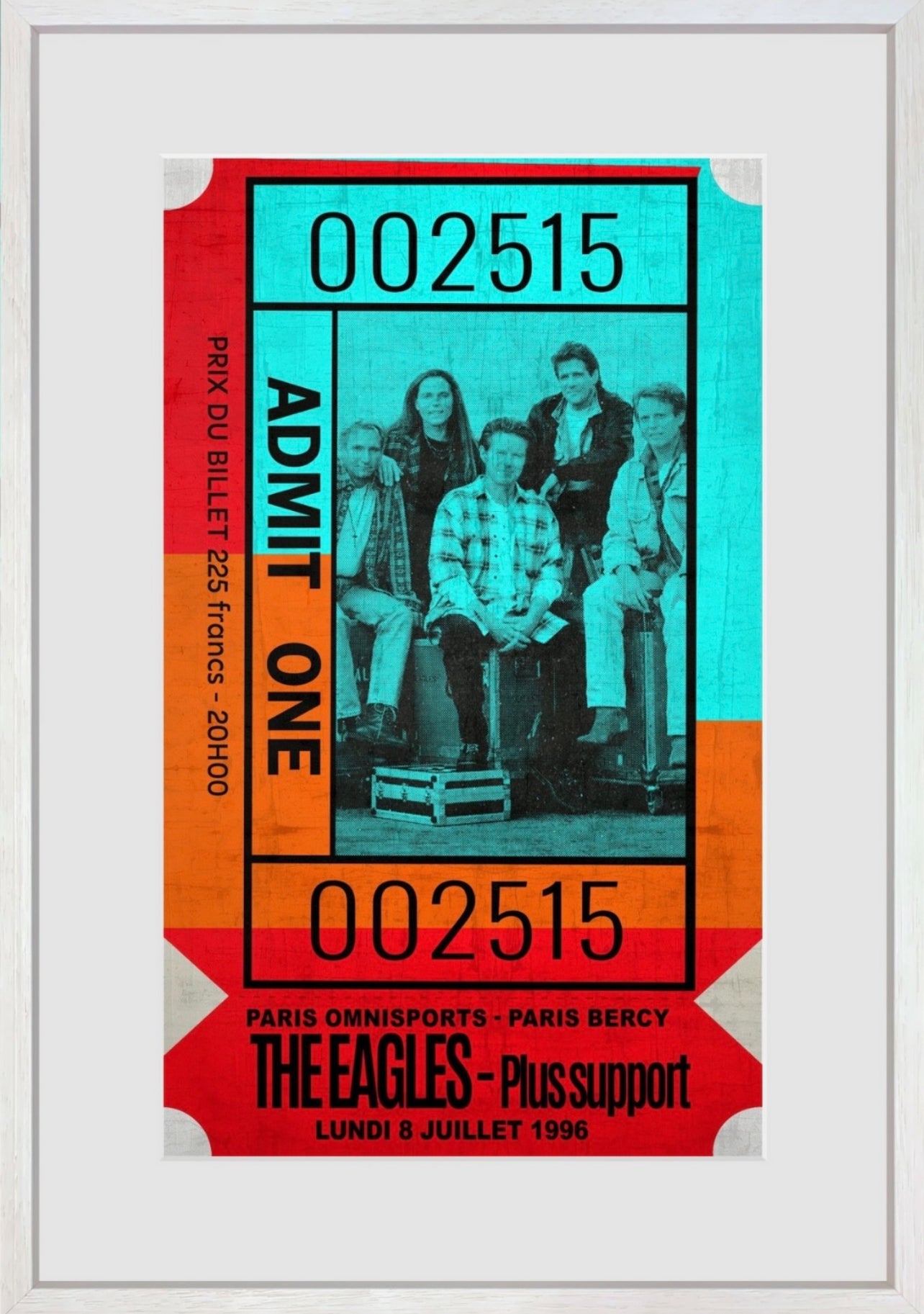 The Eagles Admit One Artwork by Linda Charles available at The Acorn Gallery in Pocklington. Shop Online or call us on 01759 307652. UK delivery available.