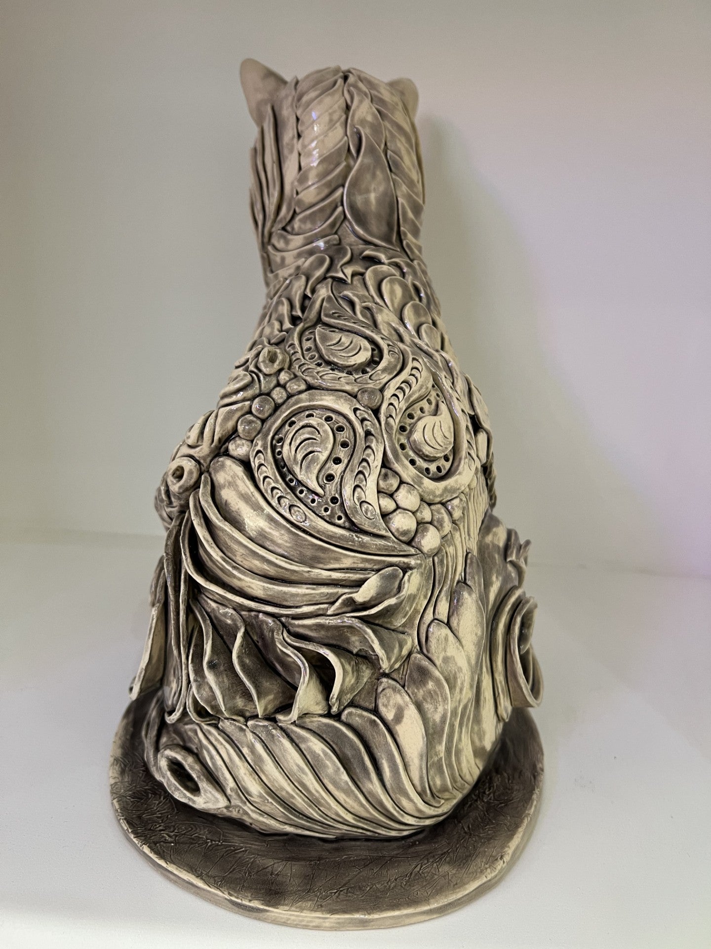 Lorraine Kathryn Studios Miss Marbles The Cat ORIGINAL Sculpture - The Acorn Gallery, Pocklington