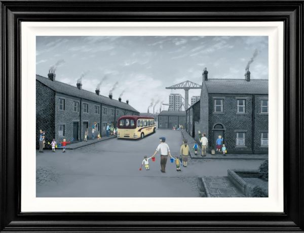 Leigh Lambert All Aboard For The Seaside Deluxe Canvas - The Acorn Gallery, Pocklington