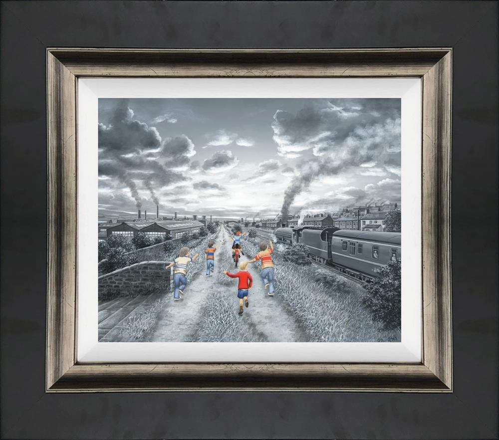Leigh Lambert Full Steam Ahead Canvas - The Acorn Gallery, Pocklington
