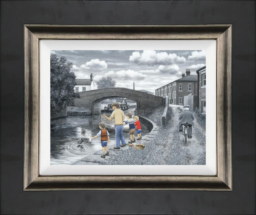 Leigh Lambert Here We Go Lads Canvas - The Acorn Gallery Pocklington