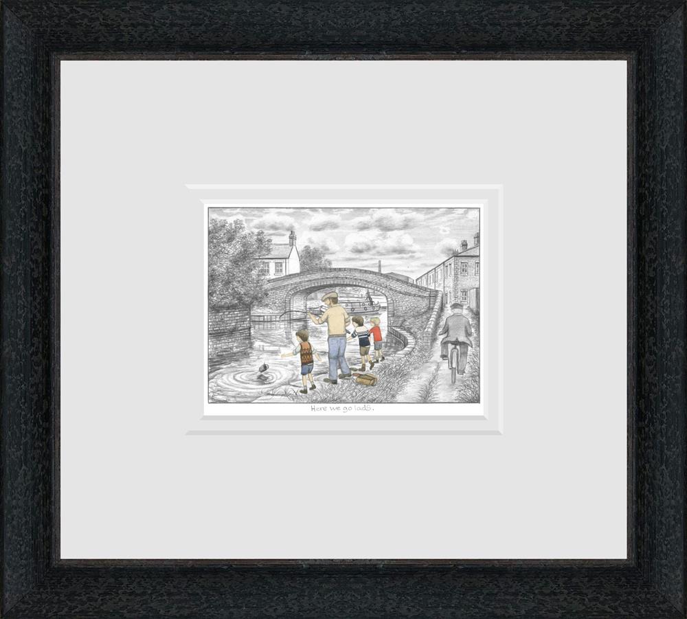 Leigh Lambert Here We Go Lads Sketch - The Acorn Gallery Pocklington