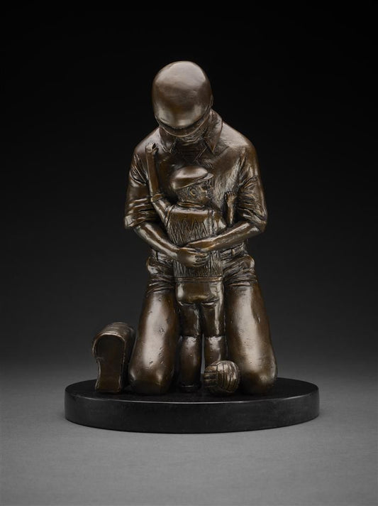 Leigh Lambert How's My Lad? Bronze Scupture - The Acorn Gallery, Pocklington