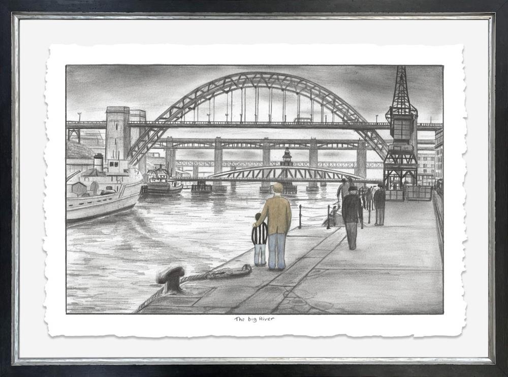 Leigh Lambert The Big River Deluxe Sketch - The Acorn Gallery, Pocklington