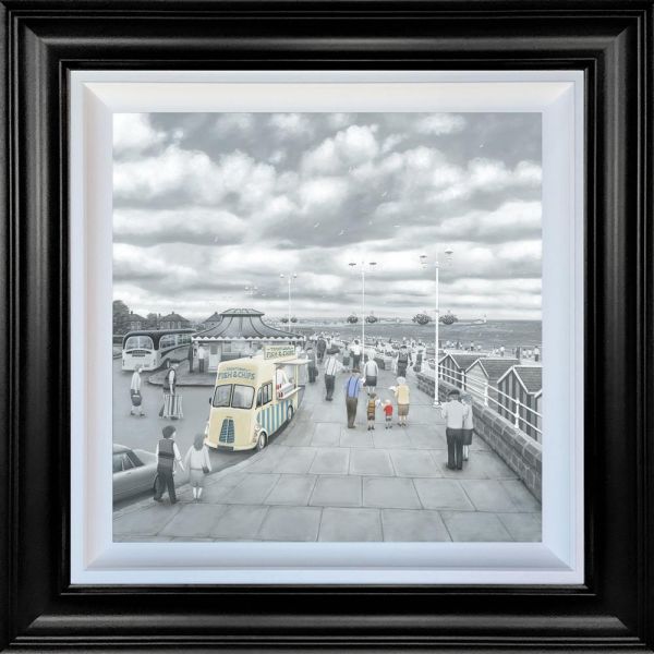 What Do You Like Best, Grandad Or Chips by Leigh Lambert - Deluxe Canvas - The Acorn Gallery, Pocklington