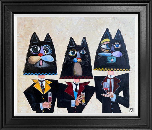 Michael Abrams Feline Groovy Original - The Acorn Gallery Pocklington