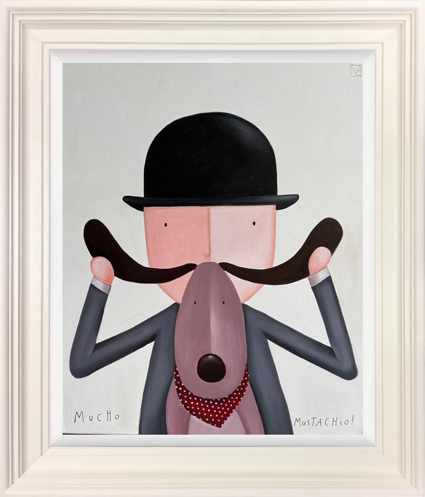 Michael Abrams Mucho Mustachio Original Framed - The Acorn Gallery, Pocklington