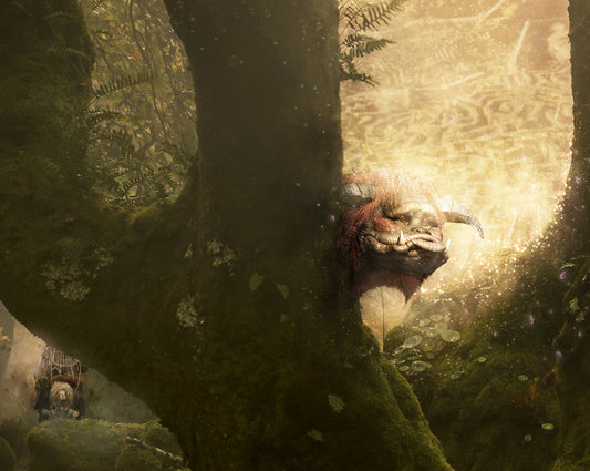 Mark Davies My Kingdom Is Great Labyrinth limited edition signed artwork with Labyrinth characters and forest scene