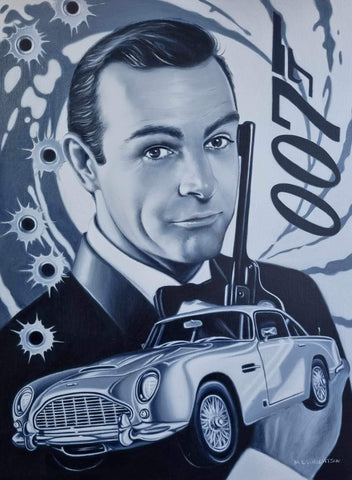007 (Sean Connery) ORIGINAL by Marie Louise Wrightson