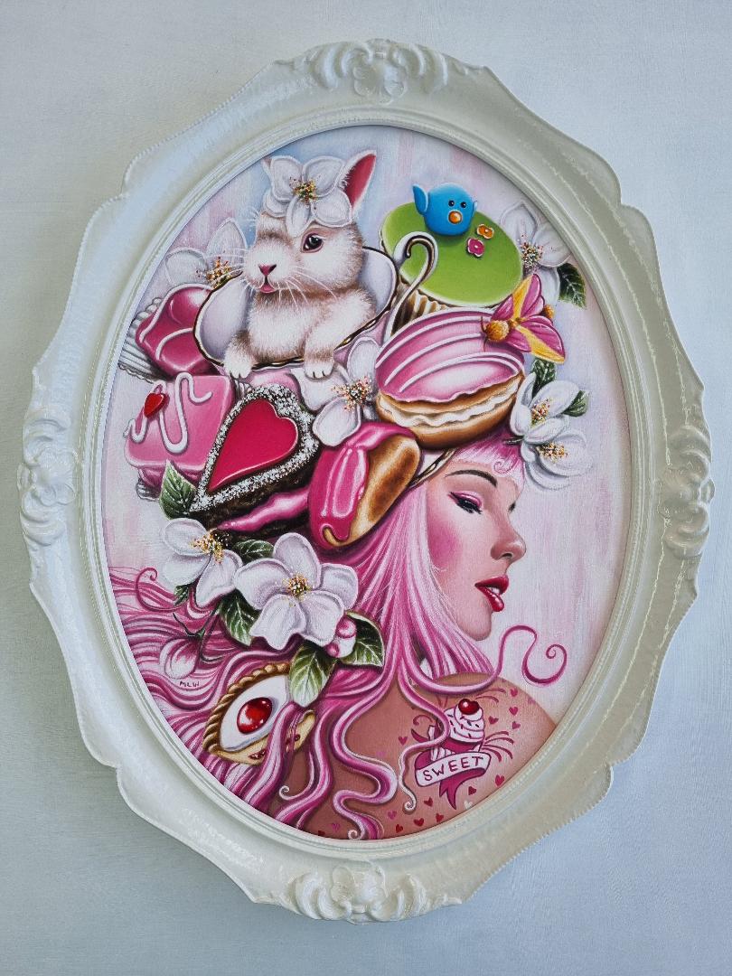 Marie Louise Wrightson Pretty In Pink Original - The Acorn Gallery, Pocklington