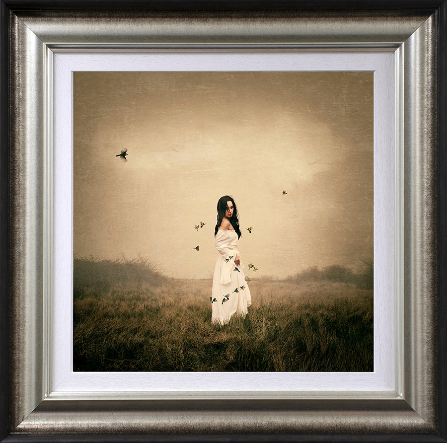 Song Bird artwork by Michelle Mackie featuring a singing bird and limited edition print details