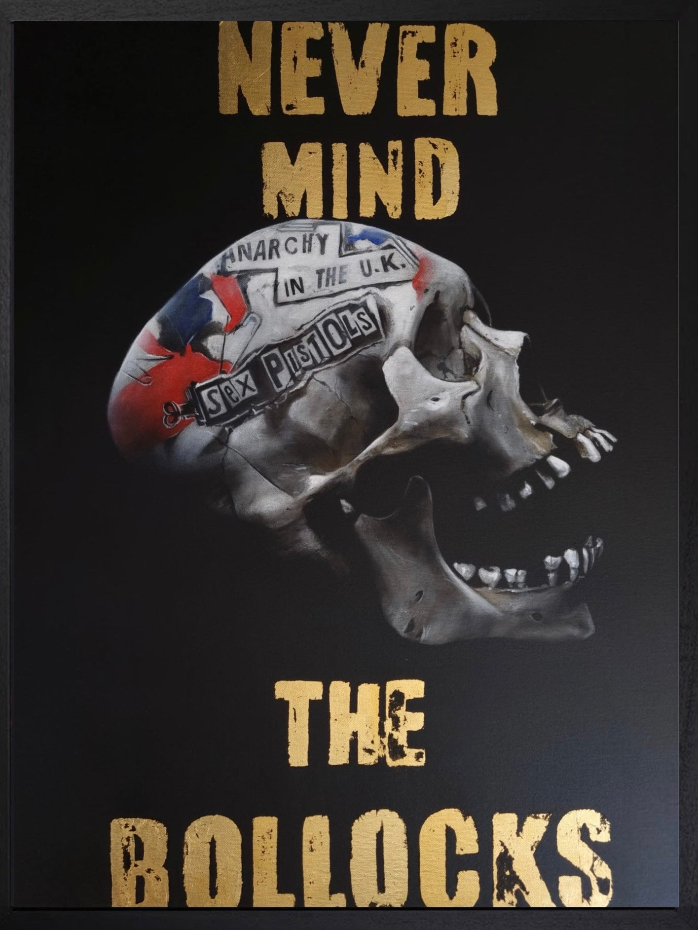 Never Mind The Bollocks mixed media canvas by Mr J hand signed artwork
