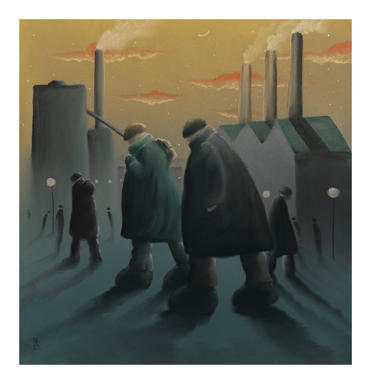 Mackenzie Thorpe A Hot Summers Night Original - The Acorn Gallery, Pocklington