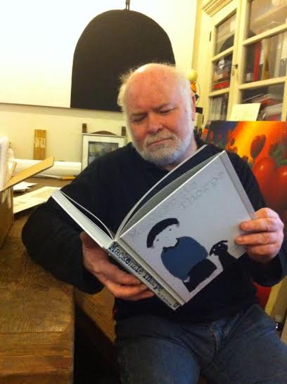 Limited edition Mackenzie Thorpe Out Of The Shadows book with signed prints and original artwork in embossed slip case