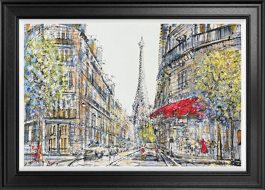 Nigel Cooke Paris Avenue Hand Embellished Limited Edition Print - The Acorn Gallery, Pocklington