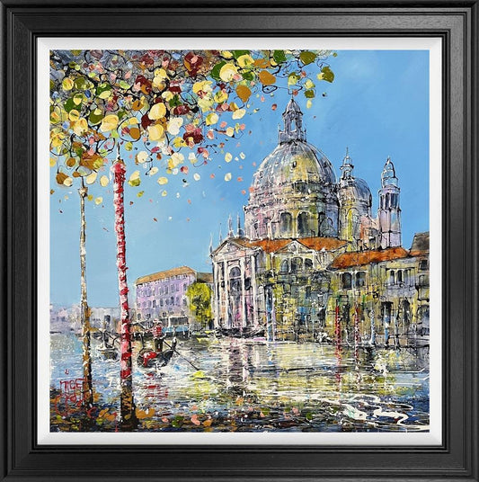 Nigel Cooke Venetian Waters Hand Embellished Canvas - The Acorn Gallery, Pocklington