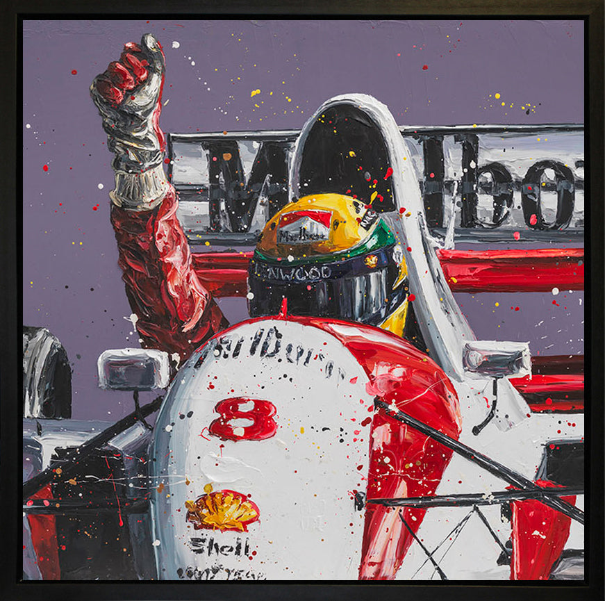 Concourse Senna Wall of Champions hand embellished canvas art by Paul Oz signed limited edition print
