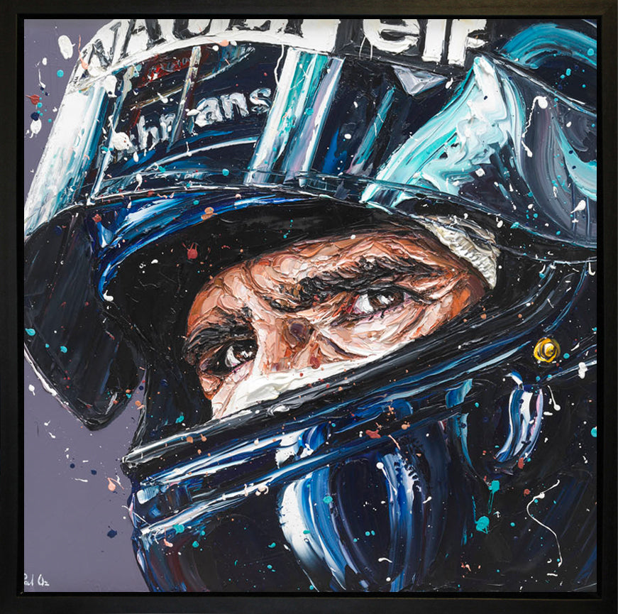 Damon Hill Wall of Champions hand embellished canvas by Paul Oz limited edition signed print