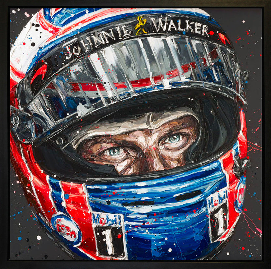 Hand embellished canvas print Jenson 2016 by Paul Oz signed limited edition 23x23 inches
