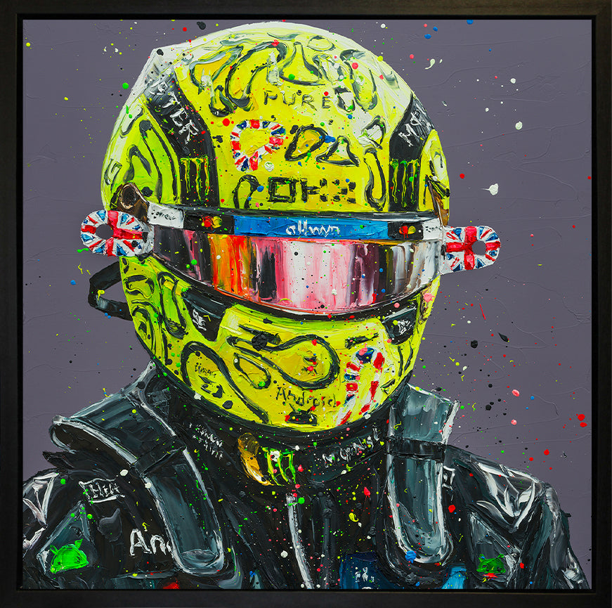 Paul Oz Lando - Silverstone '25 Wall Of Champions Hand Embellished Canvas available from The Acorn Gallery, Pocklington