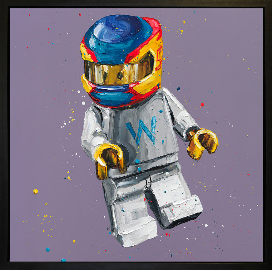 Paul Oz Lego Sainz Wall Of Champions Hand Embellished Canvas - The Acorn Gallery, Pocklington