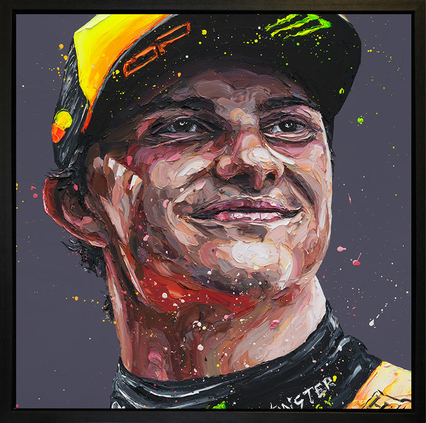 Paul Oz Piastri Portrait Hand Embellished Canvas Small - The Acorn Gallery, Pocklington