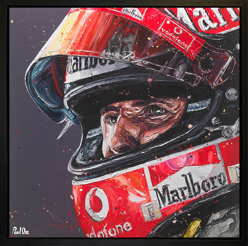 Schumi 18 hand embellished canvas by Paul Oz limited edition signed print