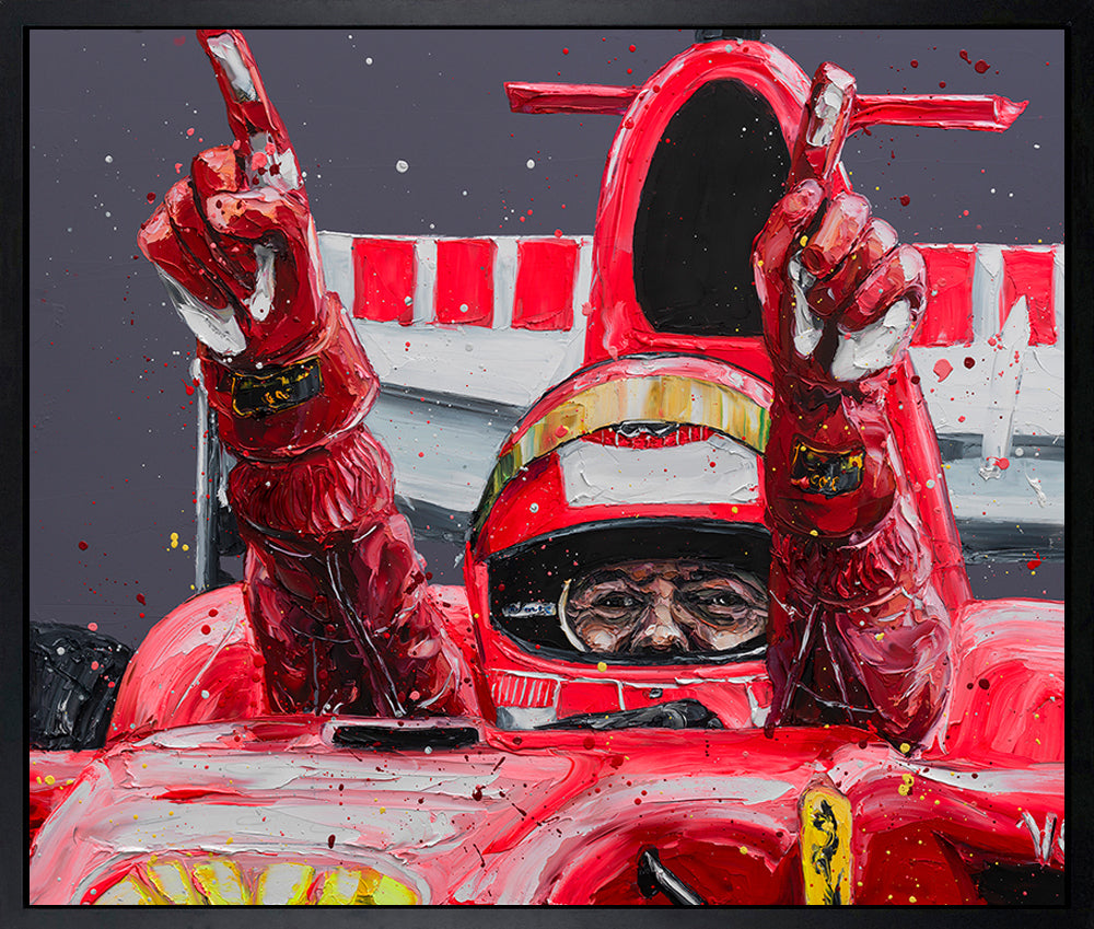 Paul Oz Schumacher 91st And Final Hand Embellished Canvas - The Acorn Gallery, Pocklington
