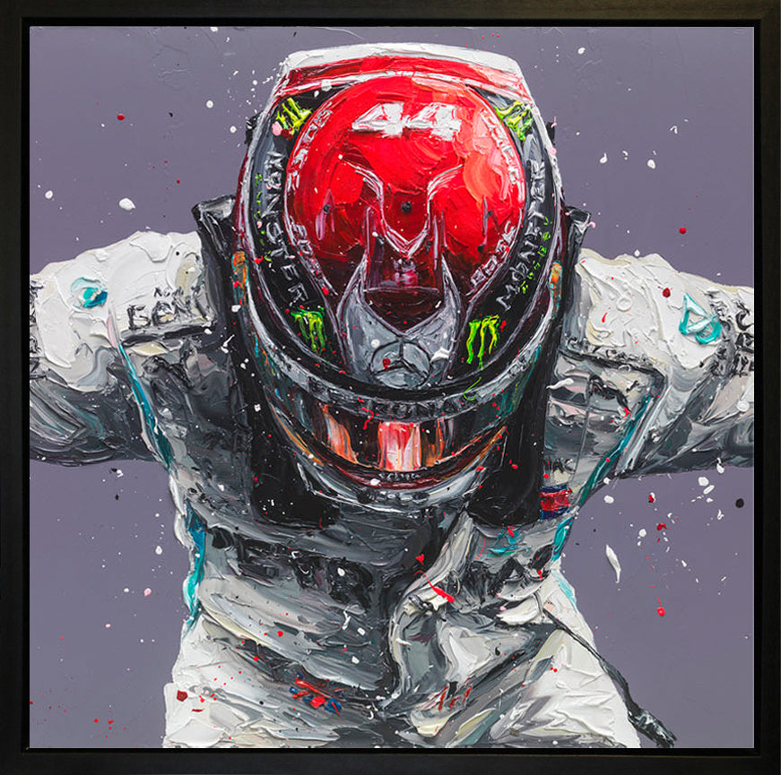 Still I Rise #6 hand-embellished canvas print by Paul Oz, limited edition signed artwork on 23x23" frame